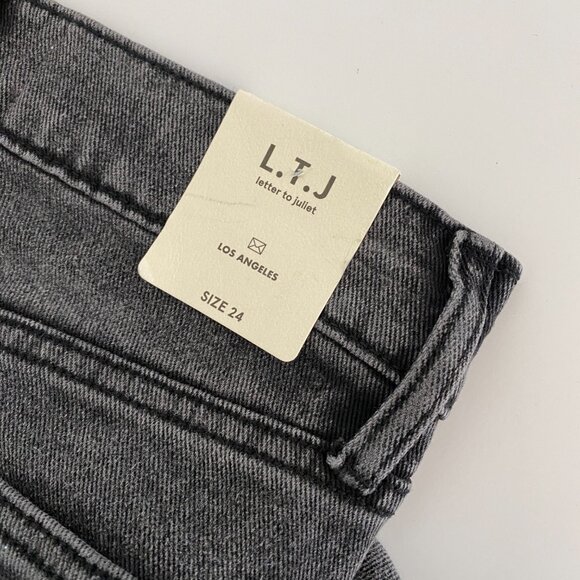 Letters to Juliet Black Raw Hem Jeans Womens 24 - Picture 7 of 8
